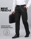 Haxor Men's Black Elastic Waist Pants for Seniors - Adaptive Men's Pants for Elderly | Elastic Waist Pants for Men
