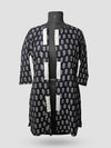 Women's 3/4 Length Sleeve Floral Printed Black Adaptive Kurti