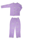 HAXOR Post Surgery Recovery Velcro Open Tearaway Full Sleeve Pink Premium Fleece T-Shirt and Trouser Set for Quick Access for Post-Op Care