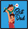 "Beste Papa" Houten Koelkastmagneet – Vaderdagcadeau, Leuke & Stijlvolle Magneet voor Papa