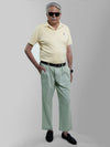 Haxor Men's Sage Green Elastic Waist Pants for Seniors