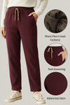 Haxor Womenโs Ribbed Fleece-Lined Winter Joggers | Ultra-Soft Stretch | Dual-Drawstring | Premium Warm Pants (Navy)