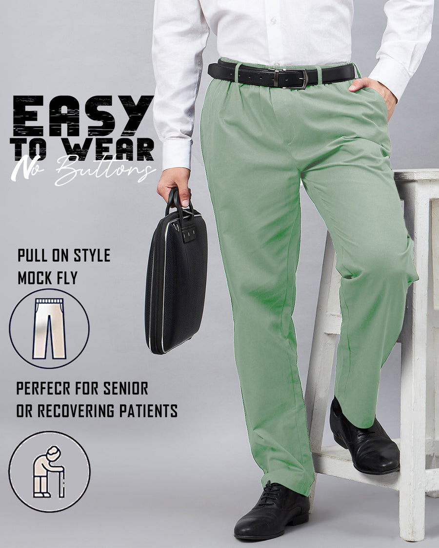 Haxor Herenbroek met Elastische Taille voor Senioren - Adaptieve Herenbroek voor Ouderen | Elastische Taille Broek voor Heren