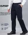 Haxor Men's Navy Elastic Waist Pants for Seniors - Adaptive Men's Pants for Elderly | Elastic Waist Pants for Men