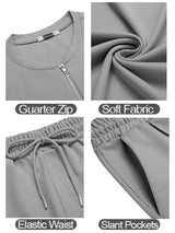 Haxor Men Grey  Adaptive Viscose Henley Neck Half Sleeve T-shirt and Short Set