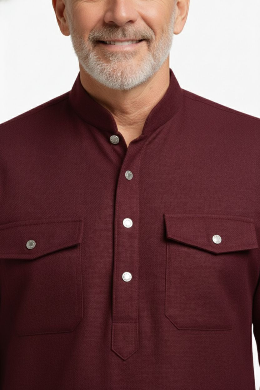 Premium Thermische Pathani Kurta & Pyjama Set met Zachte Fleece Voering
