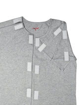 HAXOR Post Surgery Recovery Velcro Open Tearaway Half Sleeve Grey Premium Cotton T-Shirt and Shorts Set for Quick Access for Post-Op Care