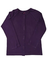 HAXOR Post Surgery Recovery Velcro Open Tearaway Full Sleeve Purple Premium Cotton T-Shirt for Quick Access for Post-Op Care