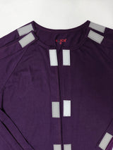 HAXOR Post Surgery Recovery Velcro Open Tearaway Full Sleeve Purple Premium Cotton T-Shirt for Quick Access for Post-Op Care