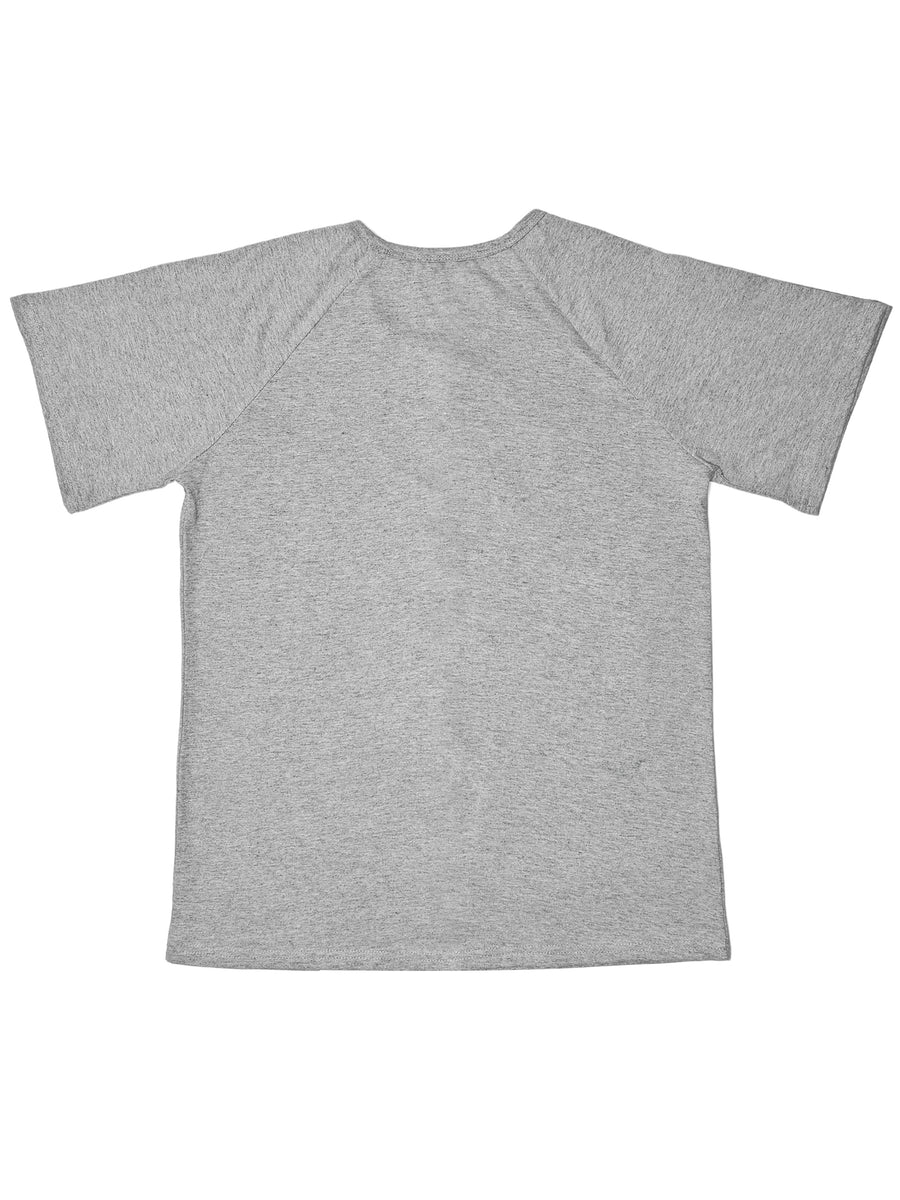 HAXOR Postoperatief Herstel Klittenband Open Afscheurbaar T-shirt met Halve Mouwen Grijs Premium Katoen voor Snelle Toegang bij Postoperatieve Zorg
