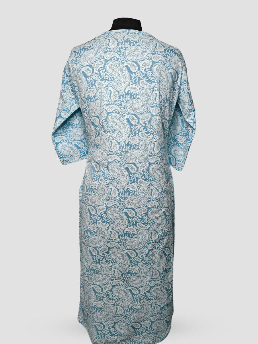 Dames 3/4 Mouw Bloemige Print Adaptieve Lange Kurti