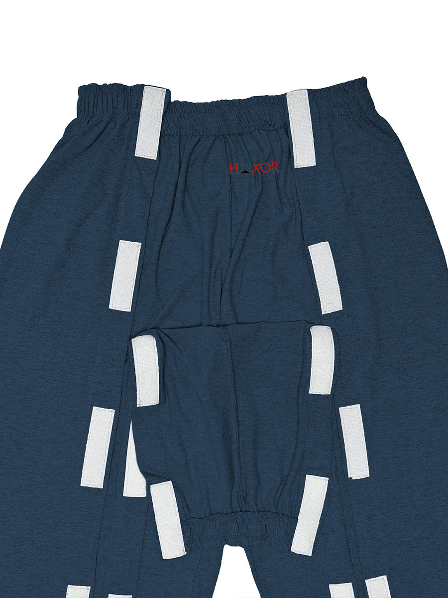 HAXOR Post-operatieve Herstel Broek met Klittenband Open Tearaway Grijze Premium Katoenen Broek voor Snelle Toegang bij Nazorg