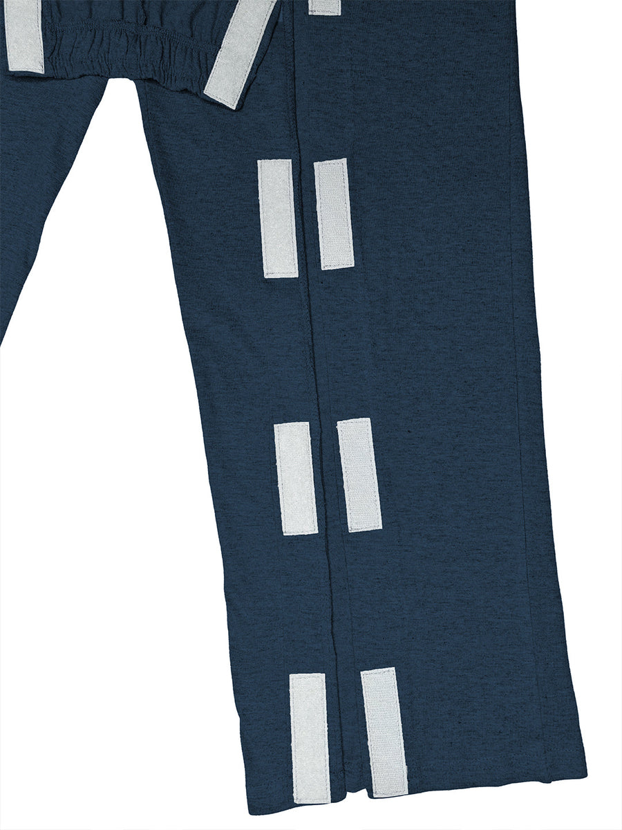 HAXOR Post-operatieve Herstel Broek met Klittenband Open Tearaway Grijze Premium Katoenen Broek voor Snelle Toegang bij Nazorg