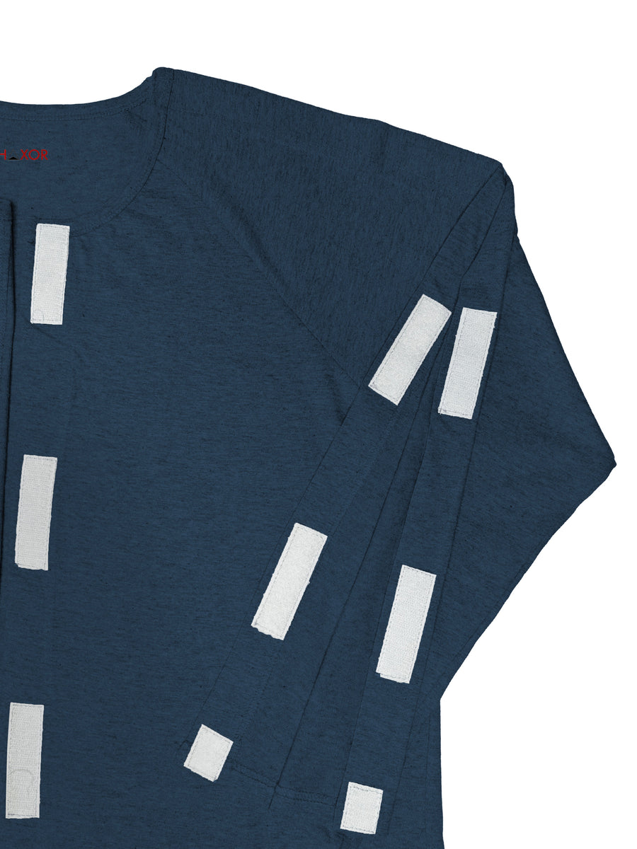 HAXOR Herstelset T-shirt en Broek van Hoogwaardig Grijs Katoen met Klittenband voor Gemakkelijke Toegang bij Zorg na Operatie