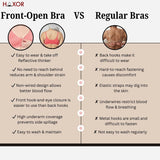 HAXOR DignityWear™ Front-Open Bra Dark Pink | No More Back-Hook Struggle | Easy To Wear