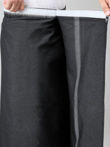 Haxor Readymade Verstelbare klittenband dhoti Kerala Thalapathi Border Met Zak Zwart