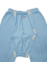 HAXOR Post Surgery Recovery Velcro Open Tearaway  Sky Premium Fleece Trouser for Quick Access for Post-Op Care