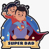"I Super Dad" Houten Koelkastmagneet – Vaderdagcadeau, Leuke & Stijlvolle Magneet voor Papa