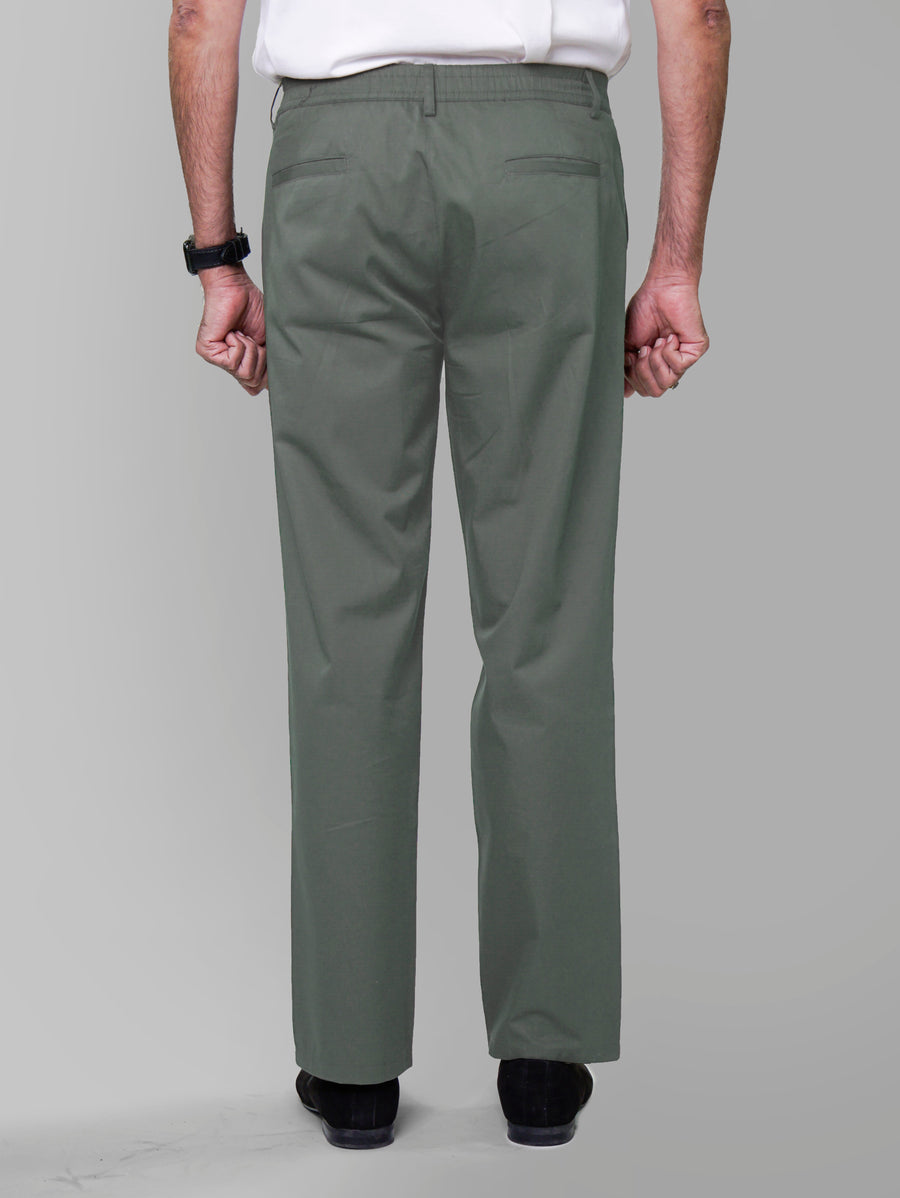 Haxor Velcro Fly & Velcro Closure Elastic Waist With Front Loop Green Pant