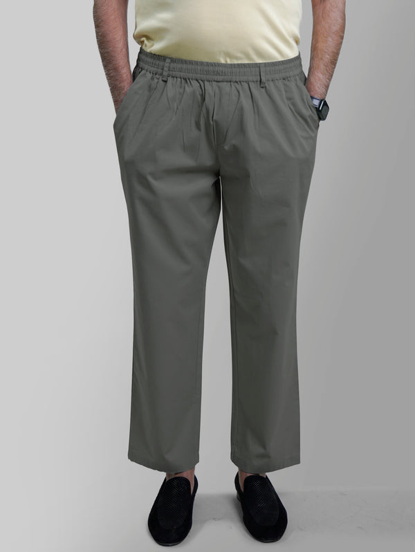 Haxor Men's Green Elastic Waist Pants for Seniors - Adaptive Men's Pants for Elderly | Elastic Waist Pants for Men