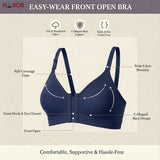 HAXOR DignityWear™ Front-Open Bra Navy Blue | No More Back-Hook Struggle | Easy To Wear (Copy)
