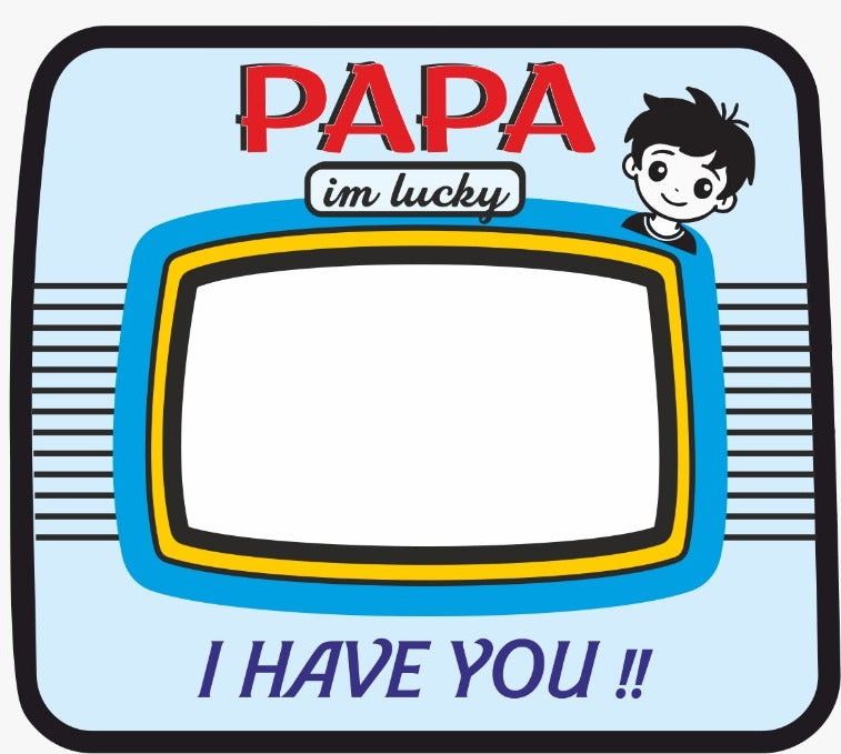 “I Have YOU” Wooden Fridge Magnetic Photo Frame – Father's Day Gift, Cute & Stylish Magnet for Dad