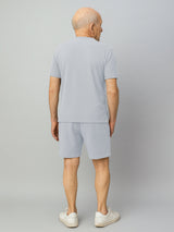 Haxor Men Adaptive Viscose Henley Neck Half Sleeve T-shirt and Short Set